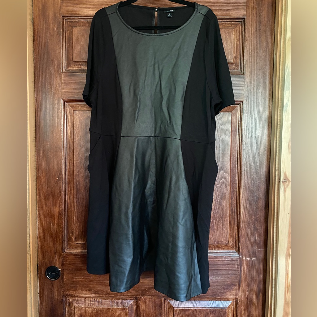Torrid Faux Leather Skater Dress